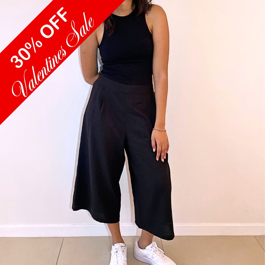 Culottes Style Pants (Black)